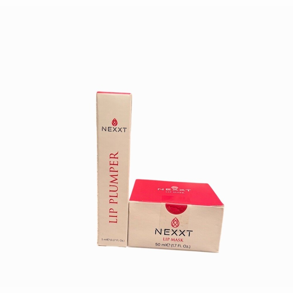 NEXXT Hydrating Lip Care Set Clear Lip Plumper 5ml + Lip Mask 50ml